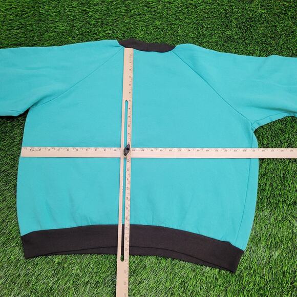 Vintage 80s Bentley-Fashions Ringer Sweatshirt Women 2XL 26x23 USA Baggy - Picture 7 of 11